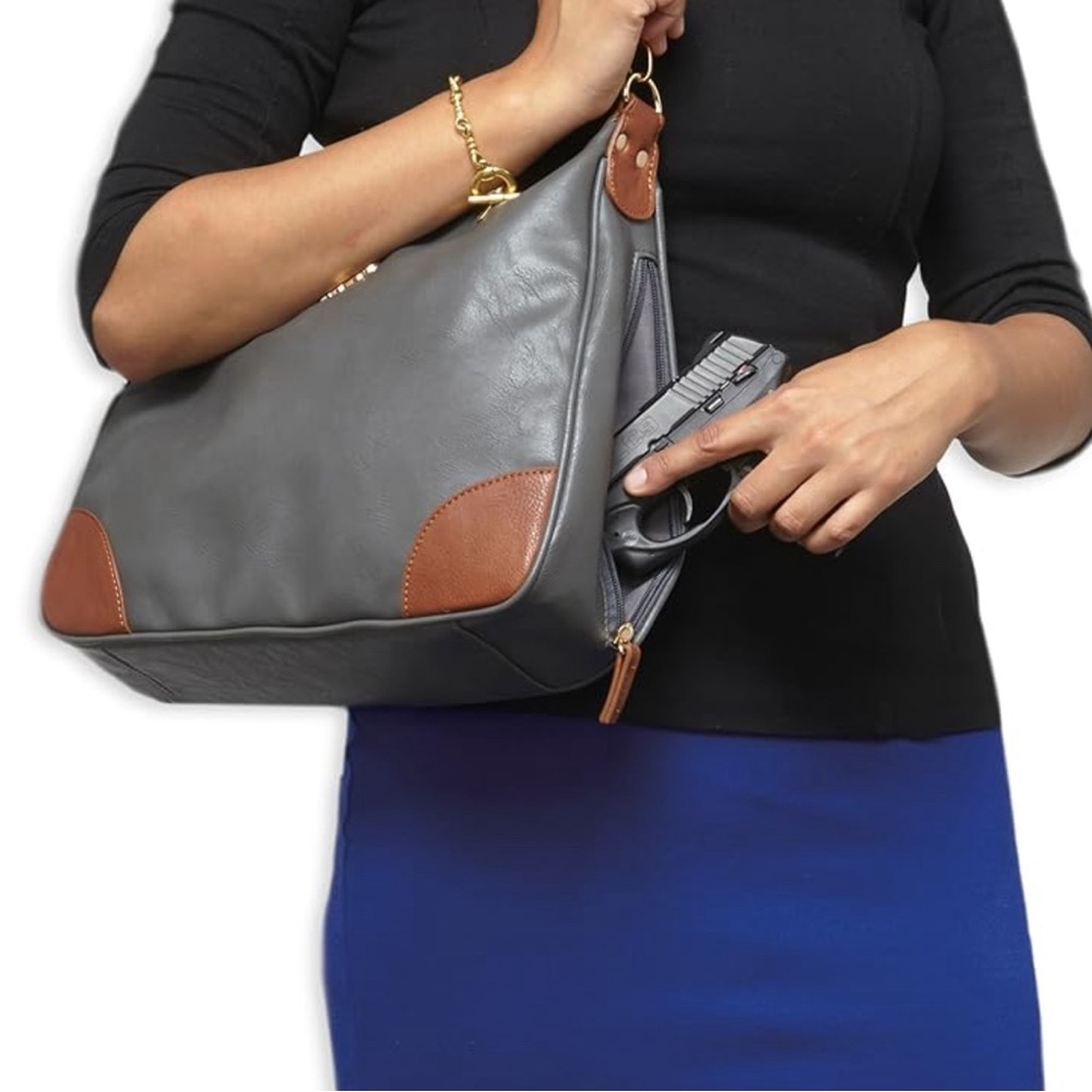 Womens Bulldog Cases Concealed Carry Purse Handbag Holster Compartment